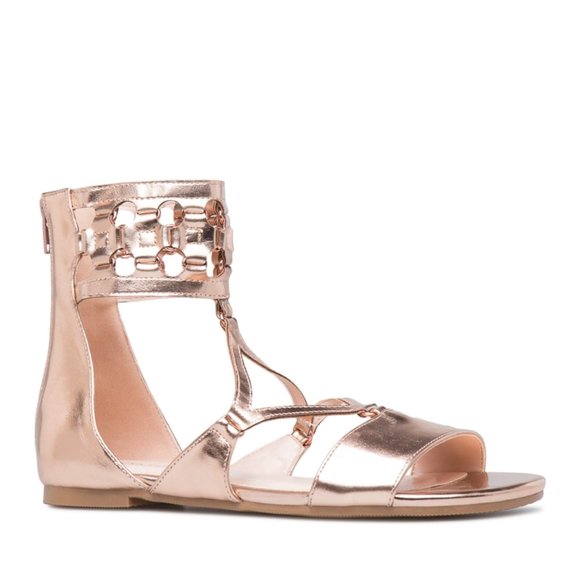π Shoedazzle Gold Gladiator Sandals - Picture 2 of 9